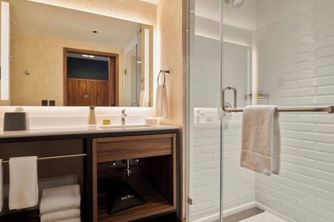 Traditional Room, 1 King Bed | Bathroom | Combined shower/tub, rainfall showerhead, hair dryer