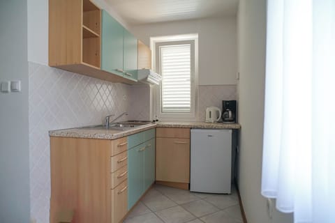 Family Apartment, 1 Bedroom | Private kitchen | Fridge, coffee/tea maker, electric kettle