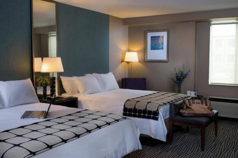 Executive Room, 2 Queen Beds, Non Smoking, Refrigerator | Pillowtop beds, minibar, desk, iron/ironing board