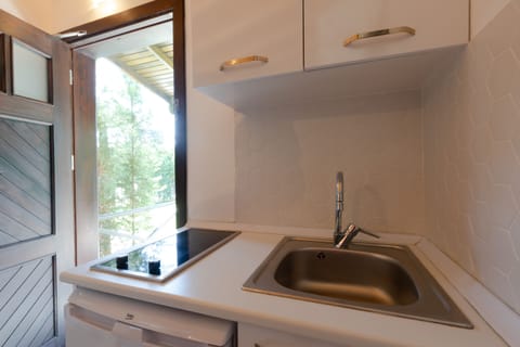 Comfort Bungalow, Private Bathroom, Garden View (Bungalow with Kitchen) | Private kitchen | Mini-fridge, eco-friendly cleaning products