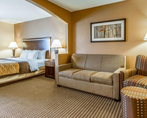 Suite, 1 King Bed, Accessible, Non Smoking | In-room safe, desk, blackout drapes, iron/ironing board
