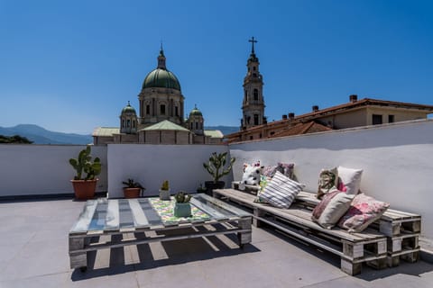 Panoramic Double Room, Terrace | Desk, laptop workspace, blackout drapes, soundproofing