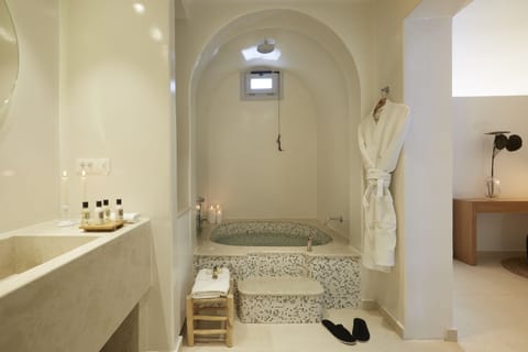 Villa, 2 Bedrooms, Private Pool, Sea View (Aphrodite) | Bathroom | Combined shower/tub, jetted tub, free toiletries, hair dryer