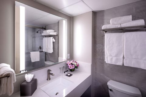 Premier Room, 1 King Bed, Balcony, City View | Bathroom | Combined shower/tub, free toiletries, hair dryer, towels