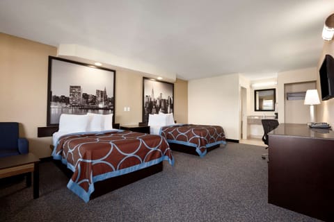 Room, 2 Double Beds, Non Smoking | Desk, iron/ironing board, free WiFi, bed sheets