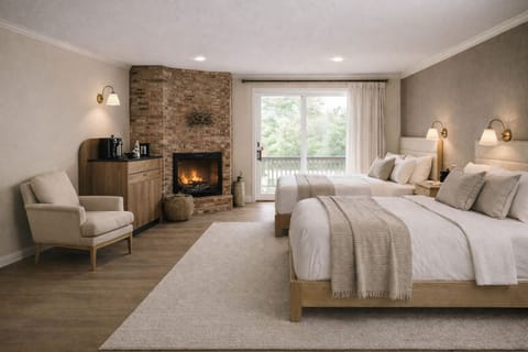 Terrace Studio Two Queen Beds | Premium bedding, pillowtop beds, individually decorated