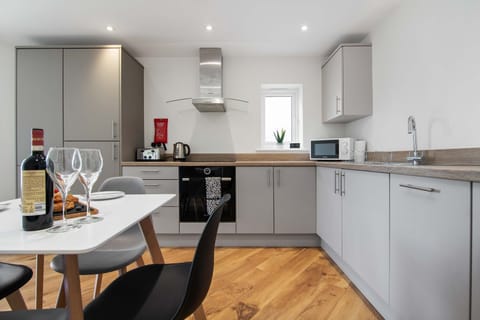 Family Apartment | Private kitchen | Full-size fridge, microwave, oven, stovetop