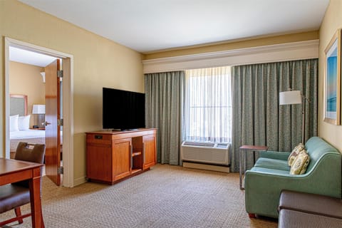 55-inch flat-screen TV with cable channels, TV, Netflix