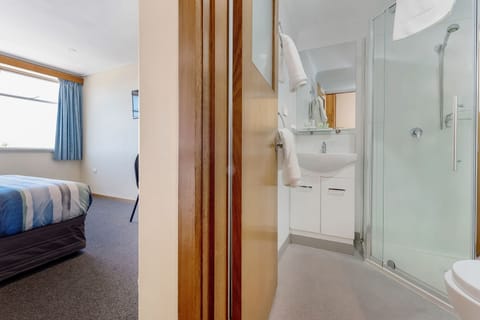 Twin Room | Bathroom | Shower, free toiletries, hair dryer, towels