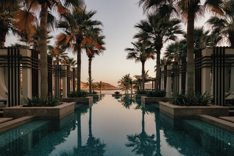 3 outdoor pools, open 9:00 AM to 7:00 PM, free cabanas, pool umbrellas