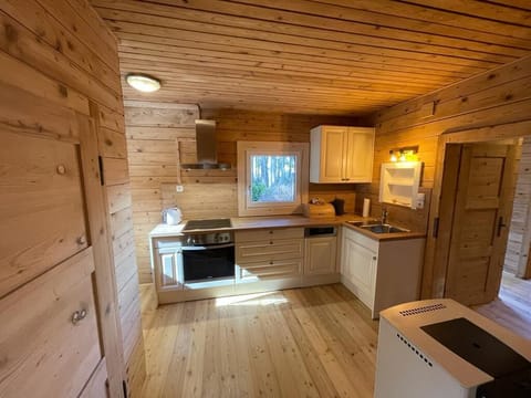Traditional Chalet | Private kitchen | Full-size fridge, microwave, oven, stovetop