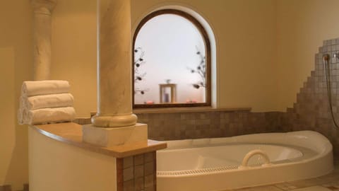 Shower, free toiletries, hair dryer, bathrobes