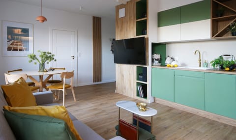 Apartment | Living area | 50-inch flat-screen TV with cable channels, TV