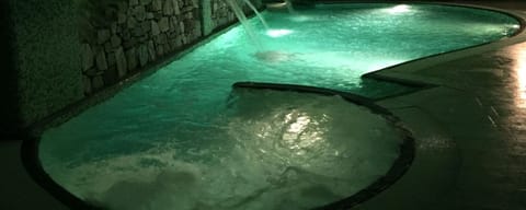 Indoor pool, open 9:00 AM to 7:30 PM, sun loungers