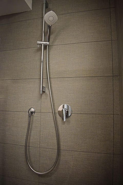 Shower, hair dryer, slippers, bidet