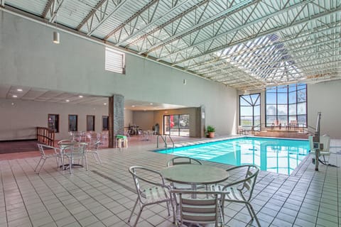Indoor pool, open 9:00 AM to 10:00 PM, sun loungers