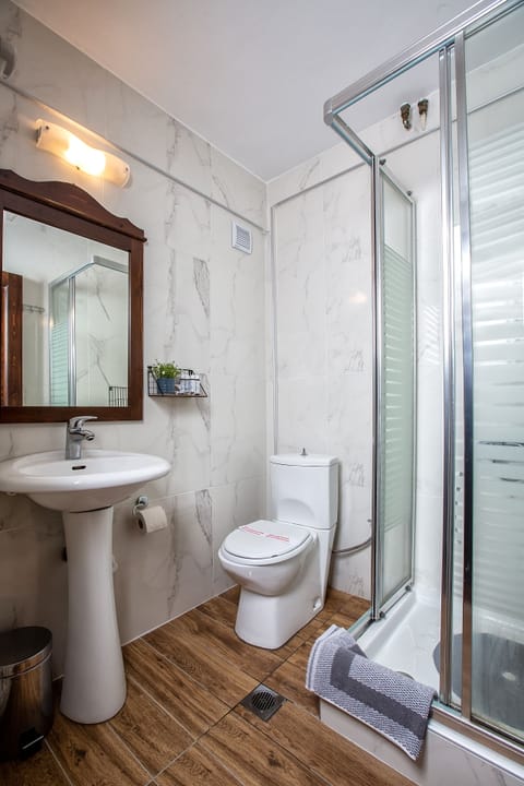 Family Suite | Bathroom | Shower, bathrobes, towels