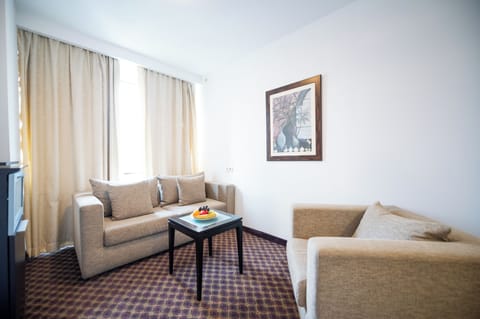 Comfort Apartment | Living area | 32-inch LCD TV with cable channels