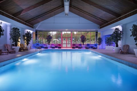Indoor pool, open 7:00 AM to 8:00 PM, sun loungers
