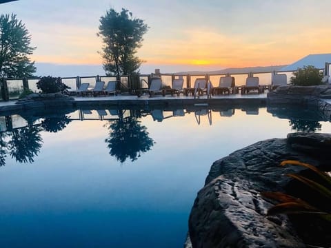 Indoor pool, outdoor pool, open 9:00 AM to 10:00 PM, sun loungers