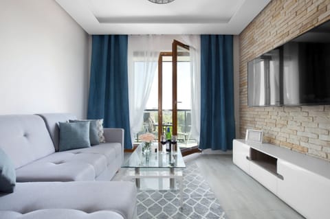 Deluxe Apartment | Living area | 40-inch flat-screen TV with digital channels, TV