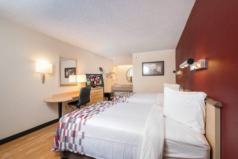 Deluxe Room, 2 Double Beds, Non Smoking | In-room safe, desk, blackout drapes, free cribs/infant beds