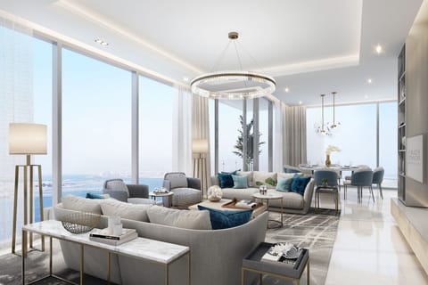 Royal Suite, 2 Bedrooms, Sea View | Hypo-allergenic bedding, memory foam beds, in-room safe, desk