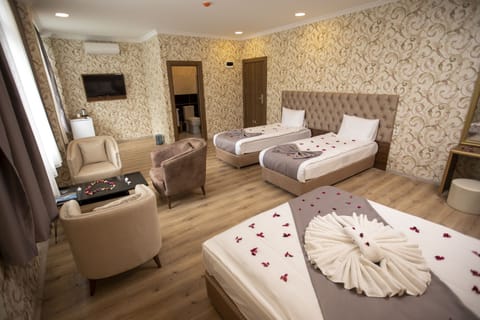 Family Studio Suite | Free minibar items, in-room safe, blackout drapes, soundproofing