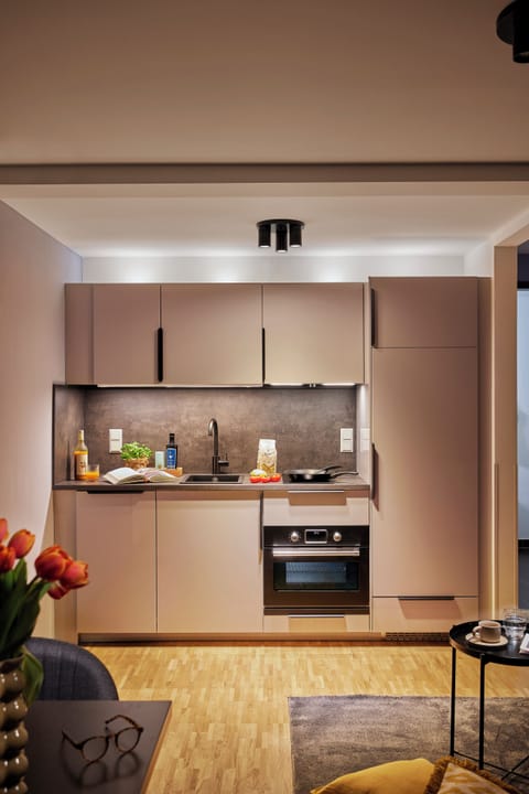 40-inch flat-screen TV with cable channels, TV