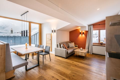 Superior Apartment, 2 Bedrooms, Sauna, Mountain View- | Living area | 30-inch flat-screen TV with cable channels, TV