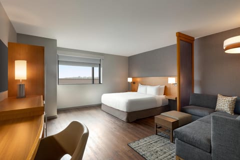 Room, 1 King Bed with Sofa bed, Accessible, Bathtub | Premium bedding, desk, blackout drapes, iron/ironing board