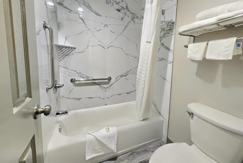 Pillowtop beds, desk, blackout drapes, iron/ironing board