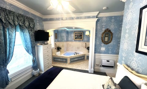 Blue Spa Room | Egyptian cotton sheets, premium bedding, individually decorated