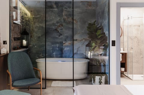 Superior Studio, Ground Floor | Bathroom | Designer toiletries, hair dryer, bathrobes, slippers