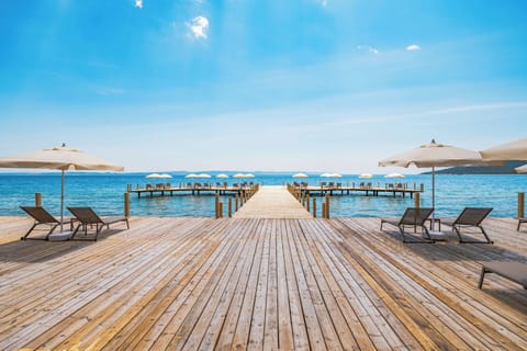 Private beach, black sand, free beach shuttle, free beach cabanas