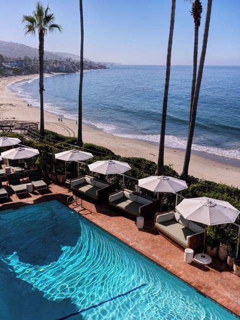 Outdoor pool, free cabanas, pool umbrellas