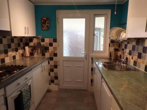 Cabin | Private kitchen | Fridge, microwave, oven, stovetop