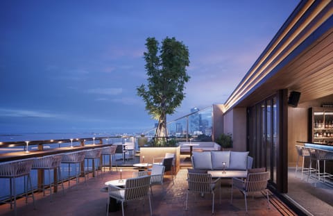 Rooftop bar, alfresco dining, open daily