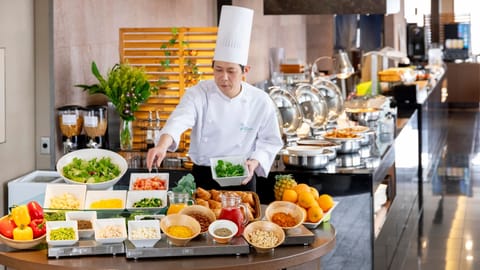 Daily buffet breakfast for a fee