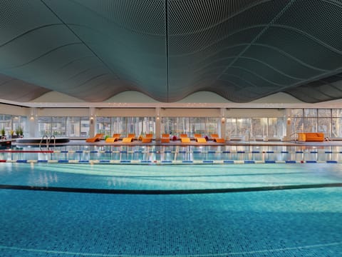 Indoor pool, seasonal outdoor pool, sun loungers