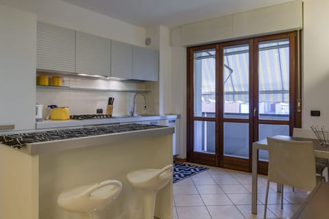 Classic Apartment | Private kitchen | Fridge, microwave, oven, stovetop