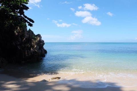 Private beach, white sand