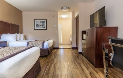 Standard Room, 2 Queen Beds | Desk, iron/ironing board, bed sheets, wheelchair access