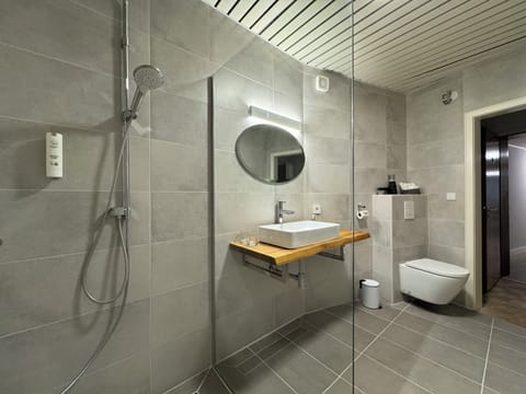 Deluxe Studio | Bathroom | Separate tub and shower, free toiletries, hair dryer, towels