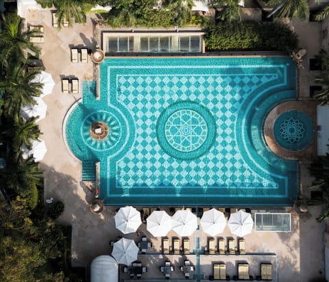 2 outdoor pools, open 8:00 AM to 7:30 PM, pool umbrellas, sun loungers