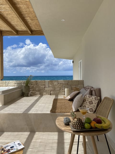 Luxury Studio, Hot Tub, Beach View | Terrace/patio
