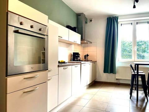 Standard Apartment | Private kitchen | Fridge, microwave, oven, stovetop