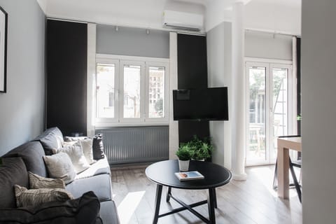 Standard Apartment | Living area | 43-inch Smart TV with digital channels, TV, Netflix