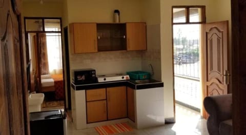 Mini-fridge, microwave