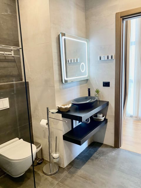 Deluxe Suite | Bathroom | Shower, rainfall showerhead, free toiletries, hair dryer